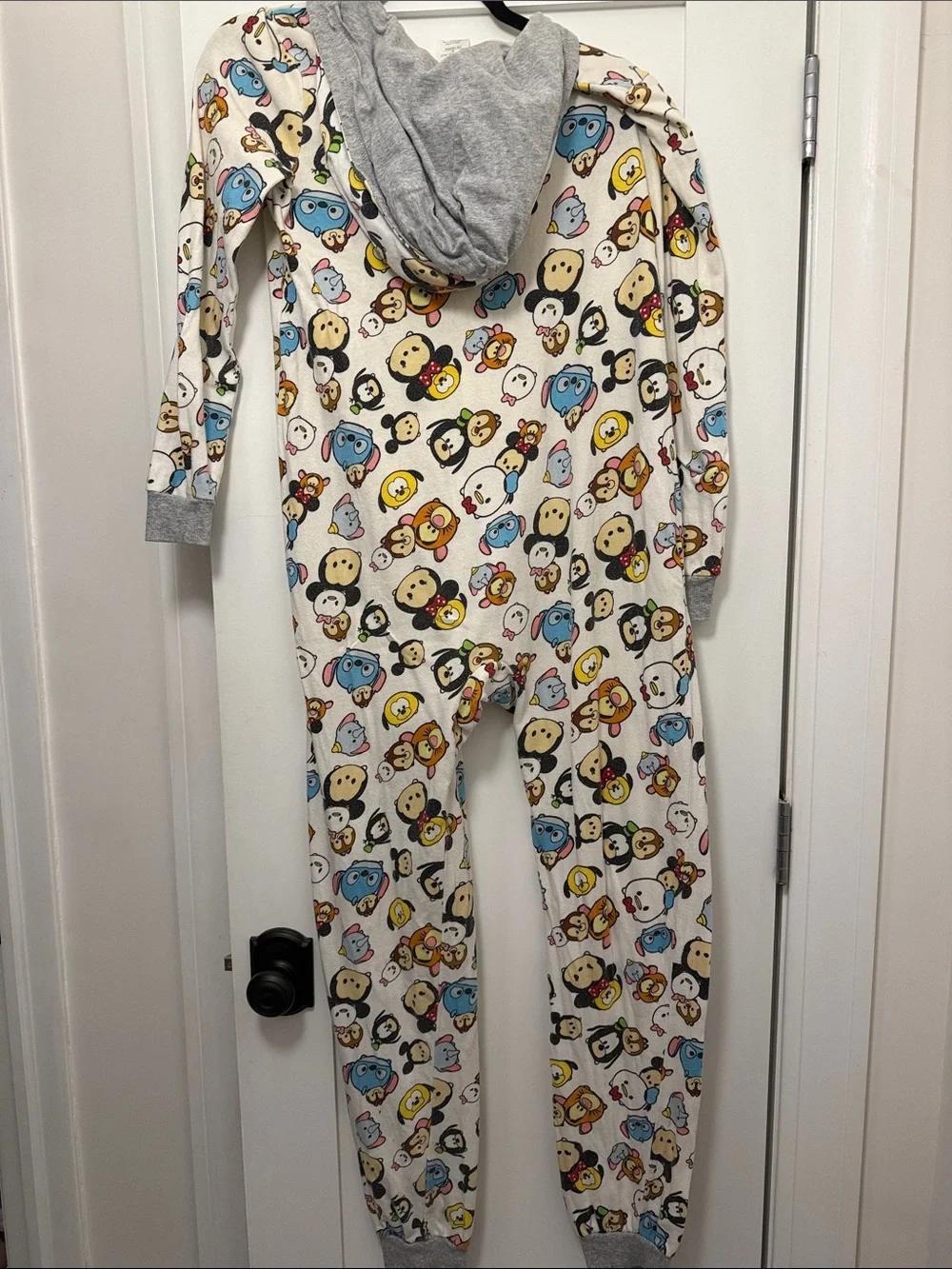 Disney Cream Tsum Tsum Character Onesie Pajamas with Multi-Color Prints - Picture 3 of 5